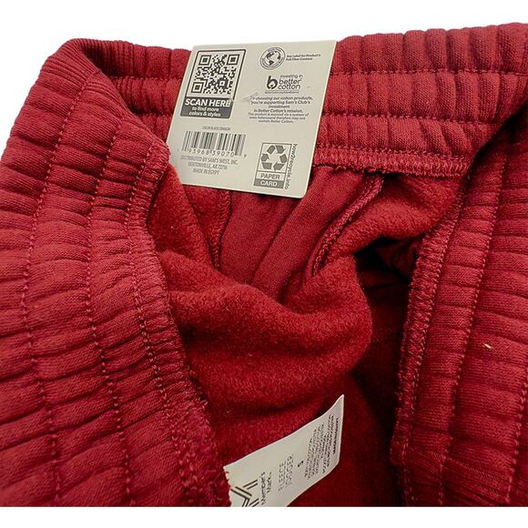 New Member's Mark Relaxed Fit Soft Fleece Jogger Dark Red Women's Small NWT - Picture 6 of 7